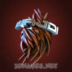 wajdi in Red Twisted style - 3D name wallpaper