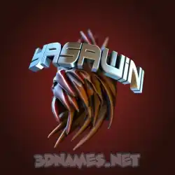 yasawini in Red Twisted style - 3D name wallpaper