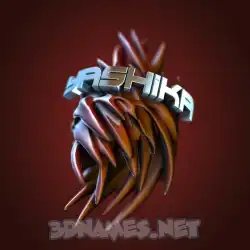 yashika in Red Twisted style - 3D name wallpaper