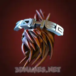 zoheb in Red Twisted style - 3D name wallpaper