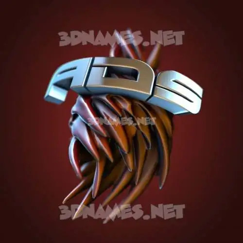 ads in Red Twisted style - 3D name wallpaper