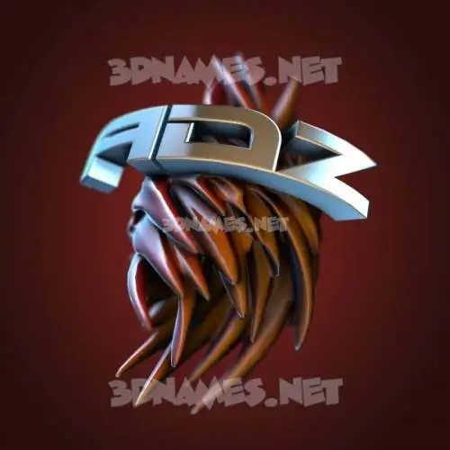 adz in Red Twisted style - 3D name wallpaper