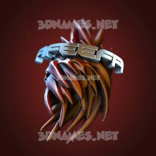 afeefa in Red Twisted style - 3D name wallpaper