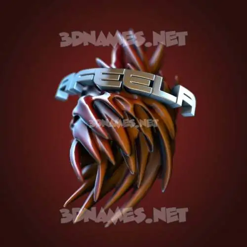 afeela in Red Twisted style - 3D name wallpaper
