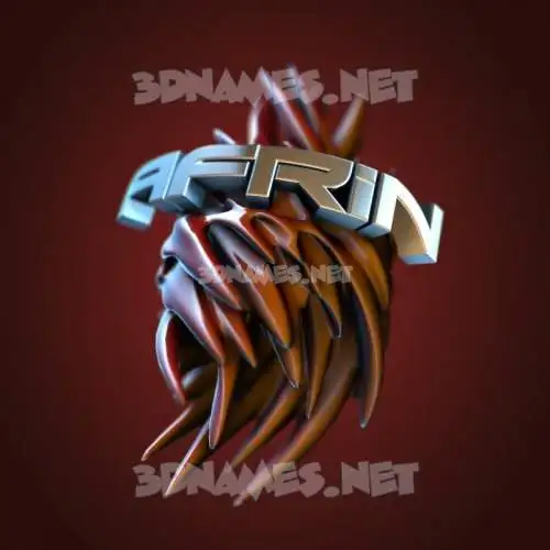 afrin in Red Twisted style - 3D name wallpaper
