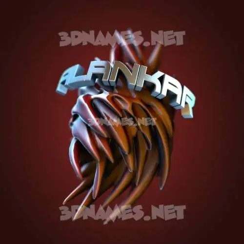 alankar in Red Twisted style - 3D name wallpaper