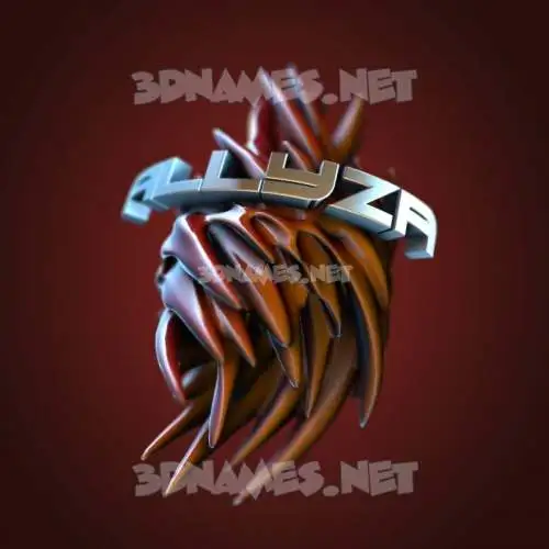 allyza in Red Twisted style - 3D name wallpaper