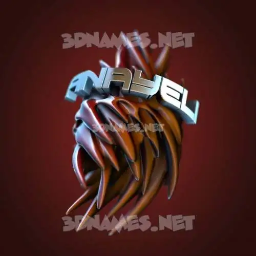 anayeli in Red Twisted style - 3D name wallpaper