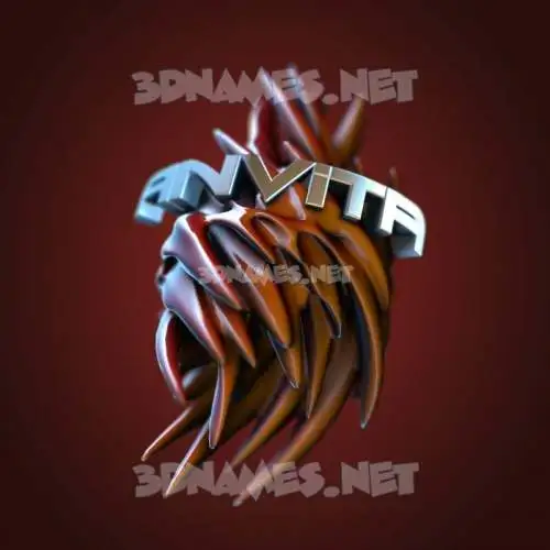 anvita in Red Twisted style - 3D name wallpaper