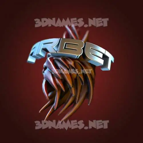 arbet in Red Twisted style - 3D name wallpaper