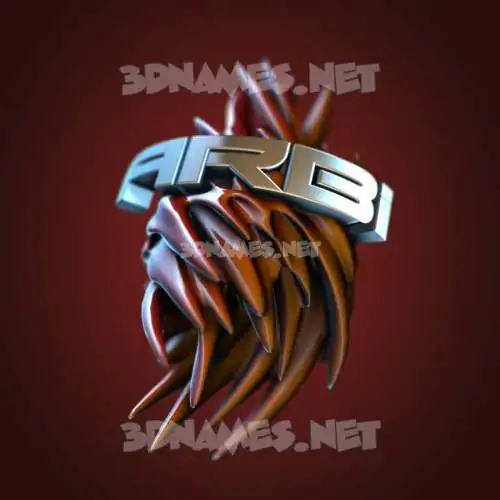 arbi in Red Twisted style - 3D name wallpaper