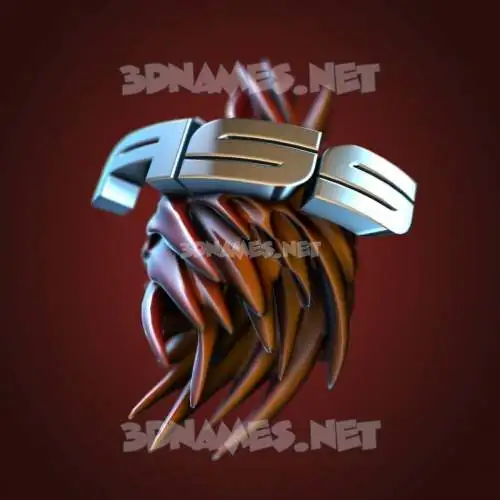 ass in Red Twisted style - 3D name wallpaper
