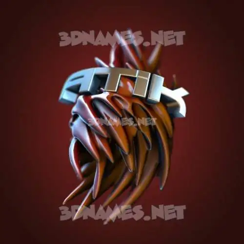 atik in Red Twisted style - 3D name wallpaper atik in Red Twisted style - 3D name wallpaper