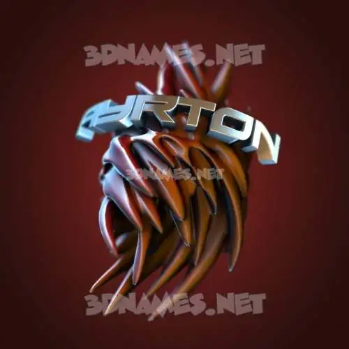 ayrton in Red Twisted style - 3D name wallpaper