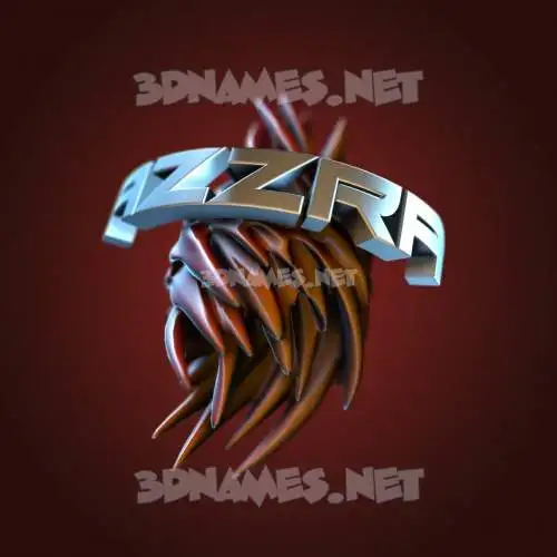 azzra in Red Twisted style - 3D name wallpaper