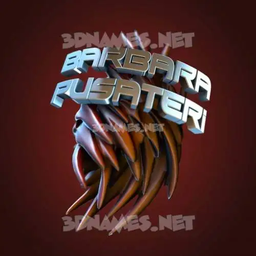 barbara pusateri in Red Twisted style - 3D name wallpaper
