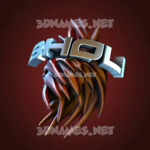 bholi in Red Twisted style - 3D name wallpaper
