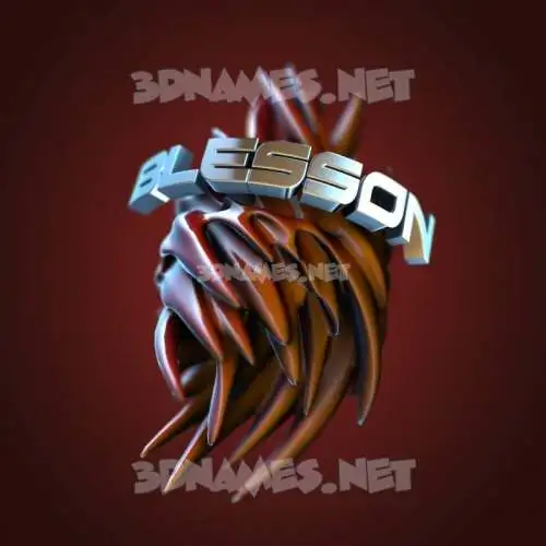 blesson in Red Twisted style - 3D name wallpaper blesson in Red Twisted style - 3D name wallpaper