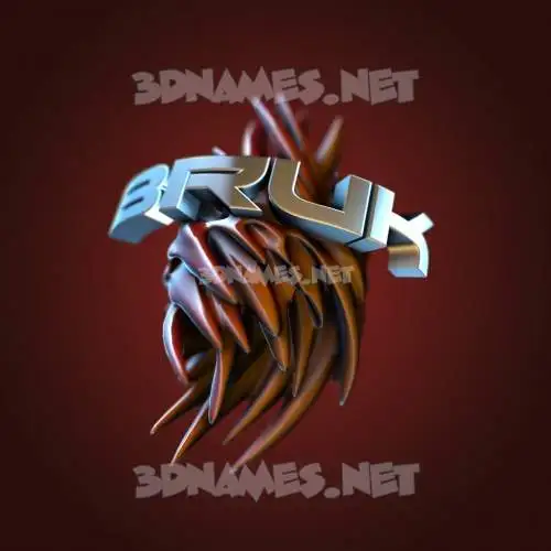 bruk in Red Twisted style - 3D name wallpaper bruk in Red Twisted style - 3D name wallpaper