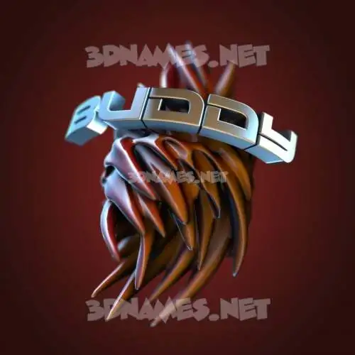 buddy in Red Twisted style - 3D name wallpaper buddy in Red Twisted style - 3D name wallpaper
