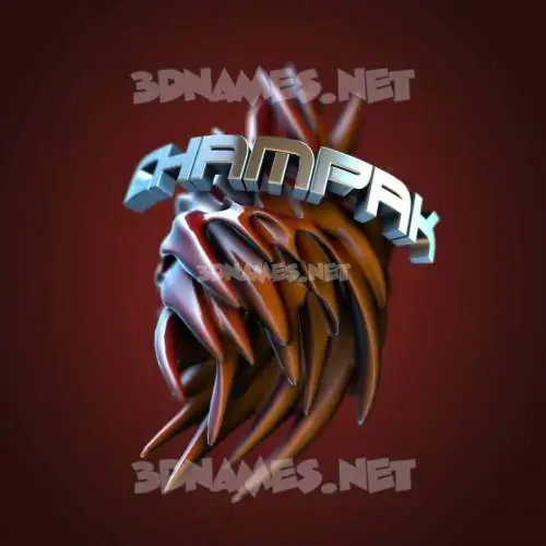 champak in Red Twisted style - 3D name wallpaper champak in Red Twisted style - 3D name wallpaper