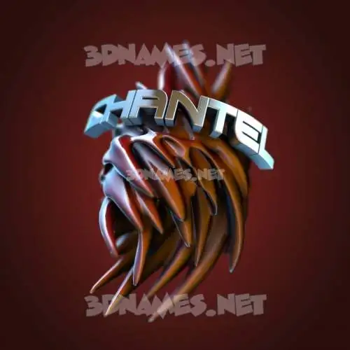 chantel in Red Twisted style - 3D name wallpaper chantel in Red Twisted style - 3D name wallpaper