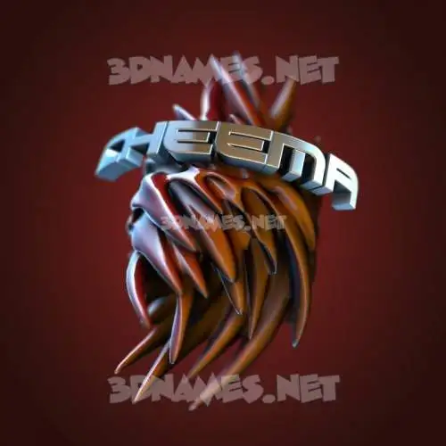 cheema in Red Twisted style - 3D name wallpaper