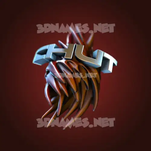 chut in Red Twisted style - 3D name wallpaper