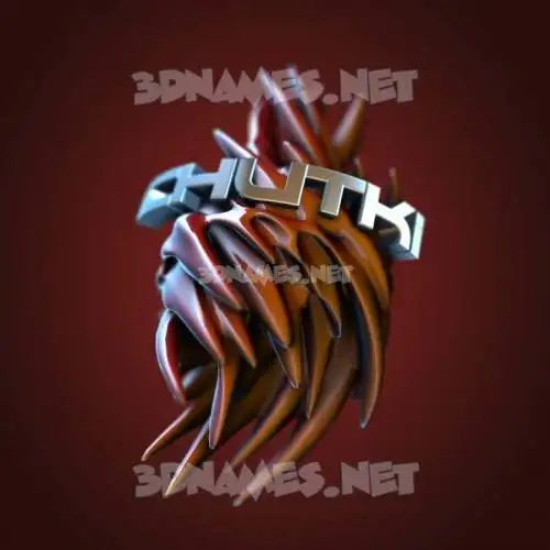 chutki in Red Twisted style - 3D name wallpaper