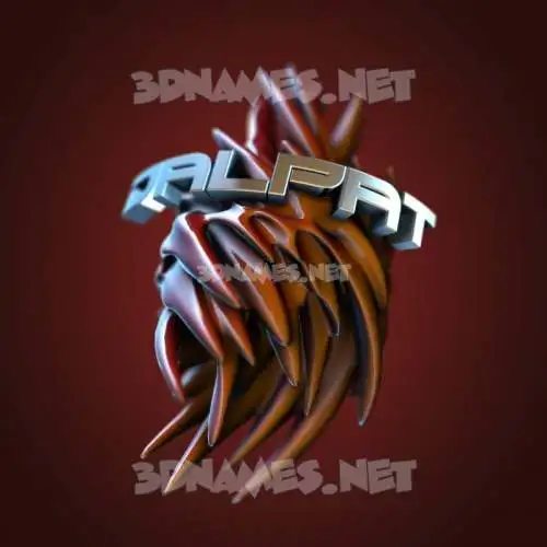 dalpat in Red Twisted style - 3D name wallpaper