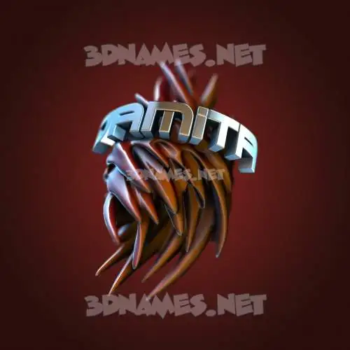 damita in Red Twisted style - 3D name wallpaper