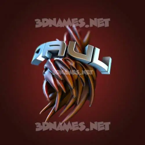 dauli in Red Twisted style - 3D name wallpaper