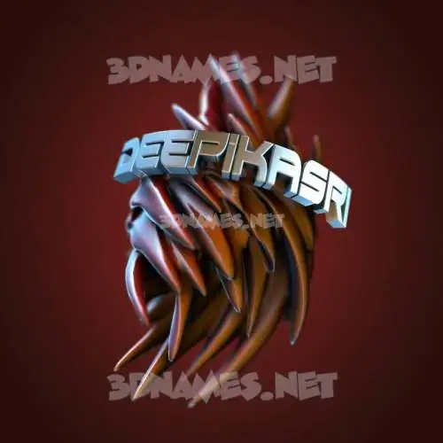 deepikasri in Red Twisted style - 3D name wallpaper
