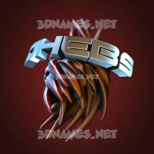 dhebs in Red Twisted style - 3D name wallpaper