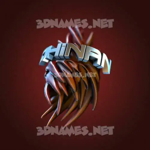 dhinan in Red Twisted style - 3D name wallpaper