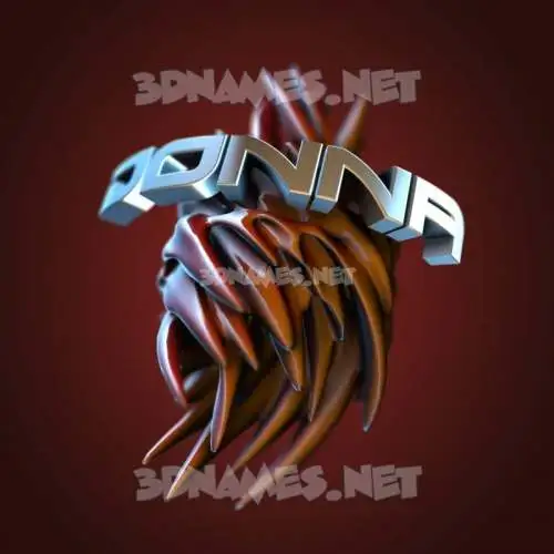 donna in Red Twisted style - 3D name wallpaper donna in Red Twisted style - 3D name wallpaper