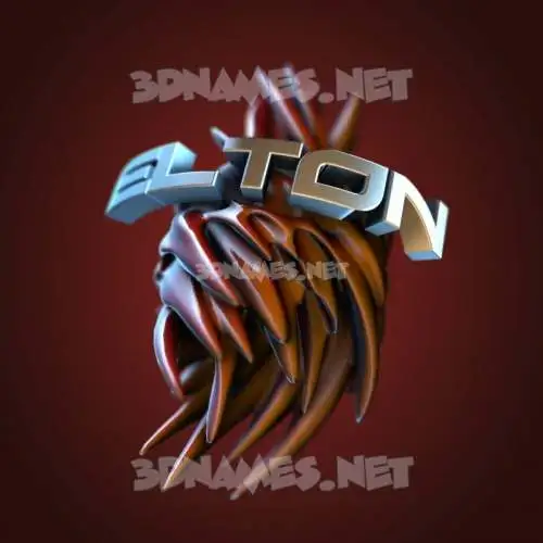 elton in Red Twisted style - 3D name wallpaper elton in Red Twisted style - 3D name wallpaper