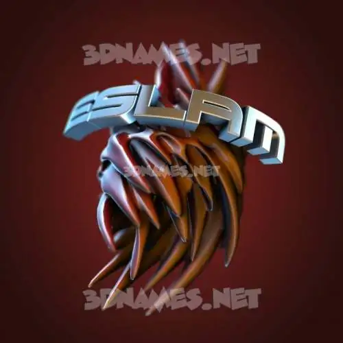 eslam in Red Twisted style - 3D name wallpaper eslam in Red Twisted style - 3D name wallpaper