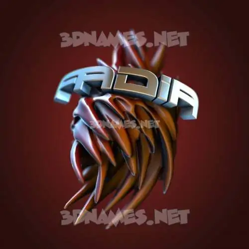 fadia in Red Twisted style - 3D name wallpaper
