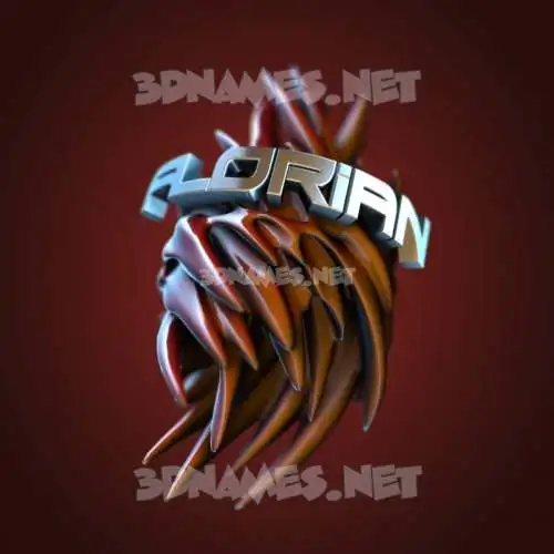 florian in Red Twisted style - 3D name wallpaper