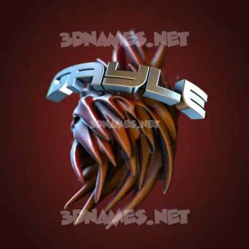 gayle in Red Twisted style - 3D name wallpaper