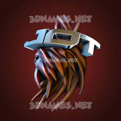 jot in Red Twisted style - 3D name wallpaper