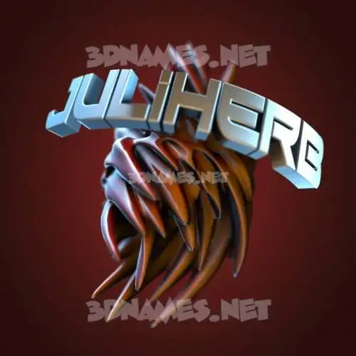 juliherb in Red Twisted style - 3D name wallpaper