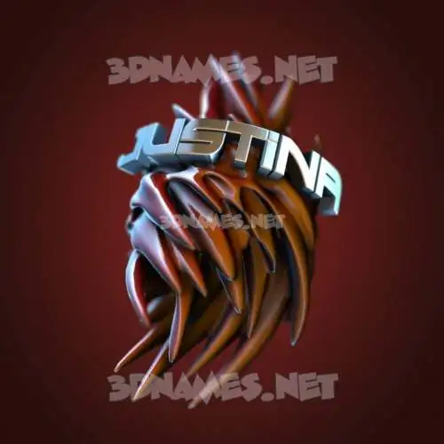 justina in Red Twisted style - 3D name wallpaper justina in Red Twisted style - 3D name wallpaper