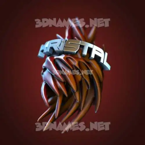 kristal in Red Twisted style - 3D name wallpaper kristal in Red Twisted style - 3D name wallpaper