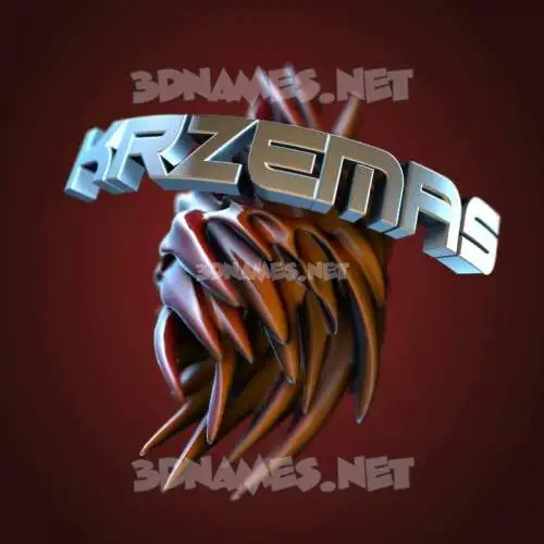 krzemas in Red Twisted style - 3D name wallpaper krzemas in Red Twisted style - 3D name wallpaper
