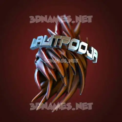 lalitpooja in Red Twisted style - 3D name wallpaper
