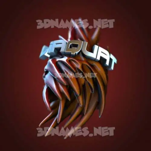 liaquat in Red Twisted style - 3D name wallpaper