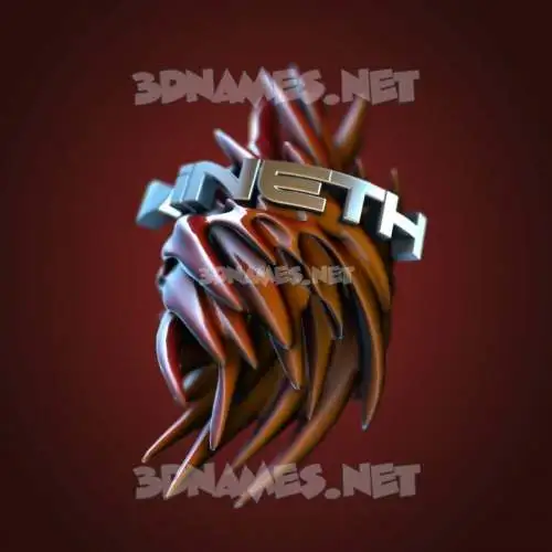 lineth in Red Twisted style - 3D name wallpaper lineth in Red Twisted style - 3D name wallpaper