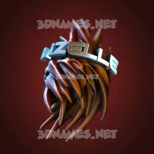 lizelle in Red Twisted style - 3D name wallpaper
